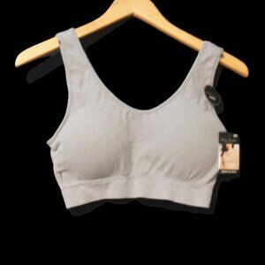 Delta Burke Gray Seamless Bra with Removeable Pads Women’s 1X